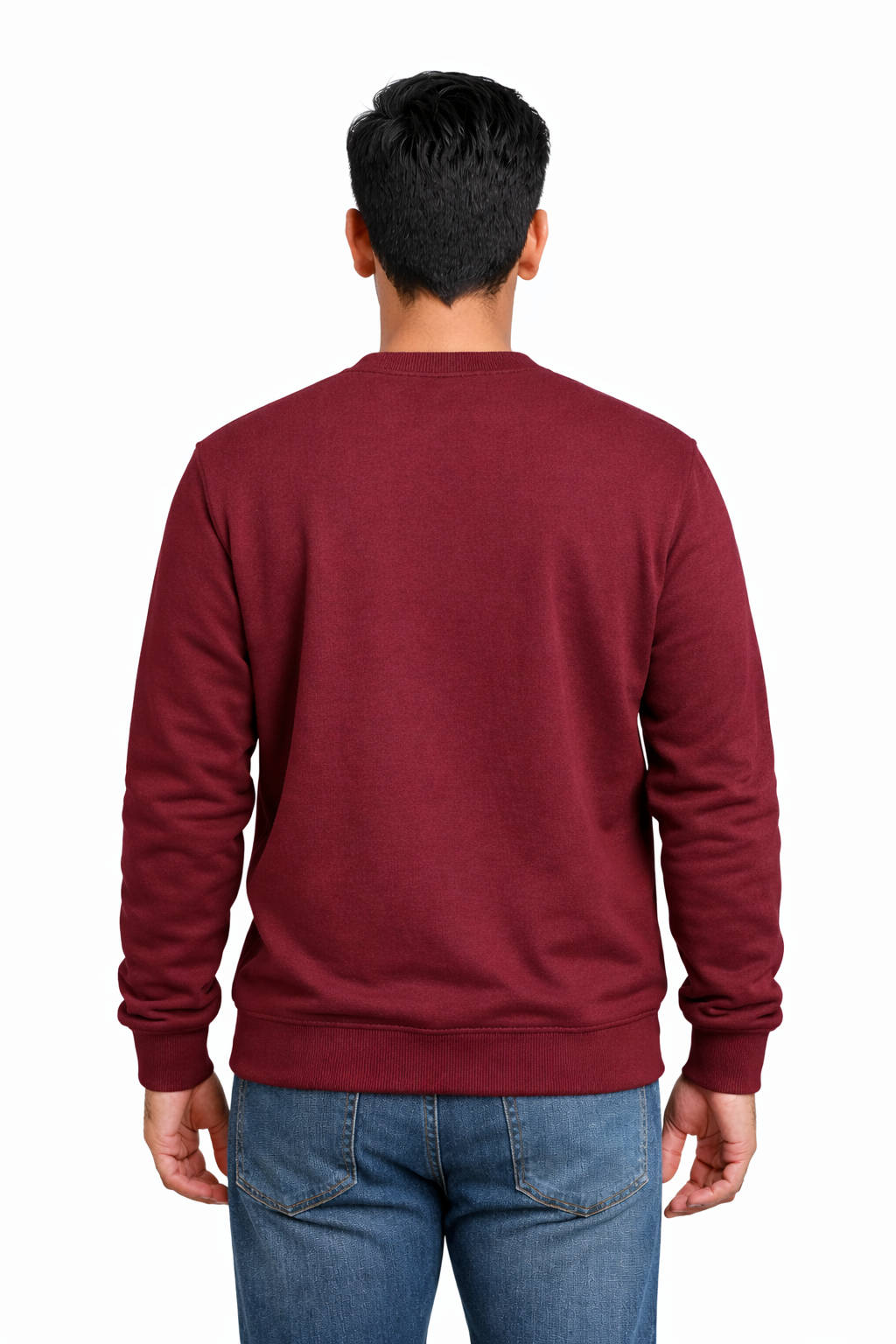 300 GSM Regular Fit Maroon Everyday Sweatshirt