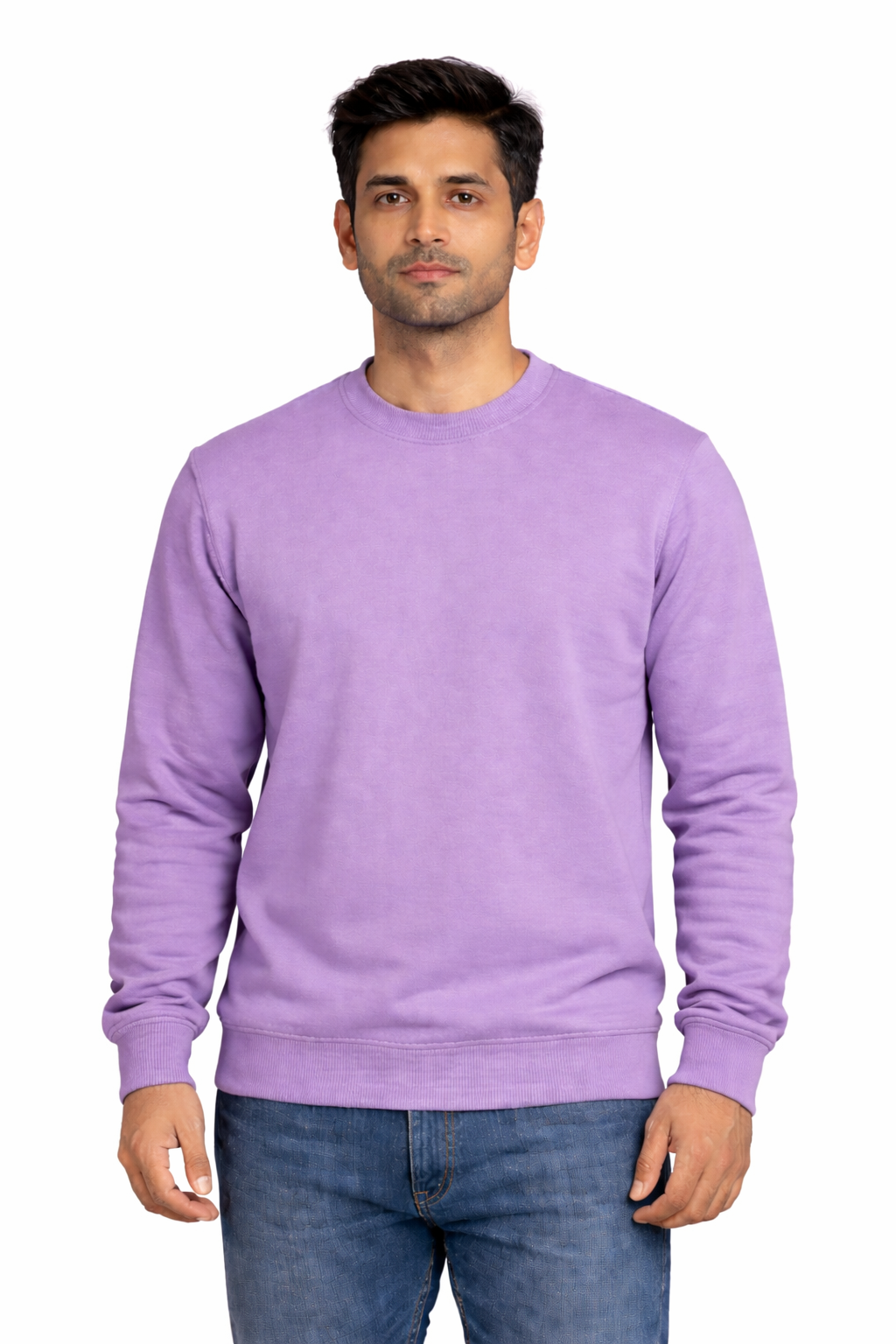 300 GSM Regular Fit Lavender Everyday Sweatshirt