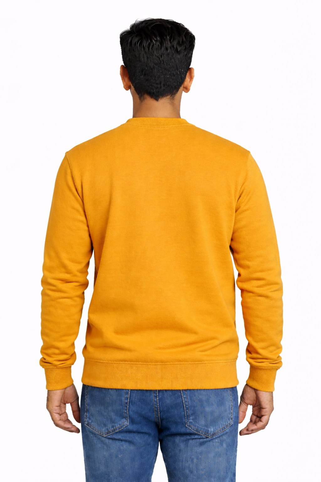 300 GSM Regular Fit Mustard Yellow Everyday Sweatshirt