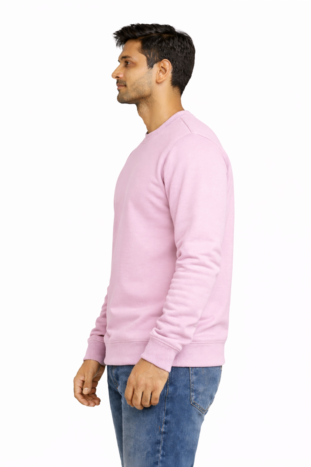 300 GSM Regular Fit Light Baby Pink Everyday Sweatshirt