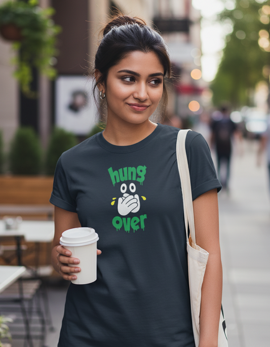 Tevayaa “Hungover” Navy Blue T-Shirt Female