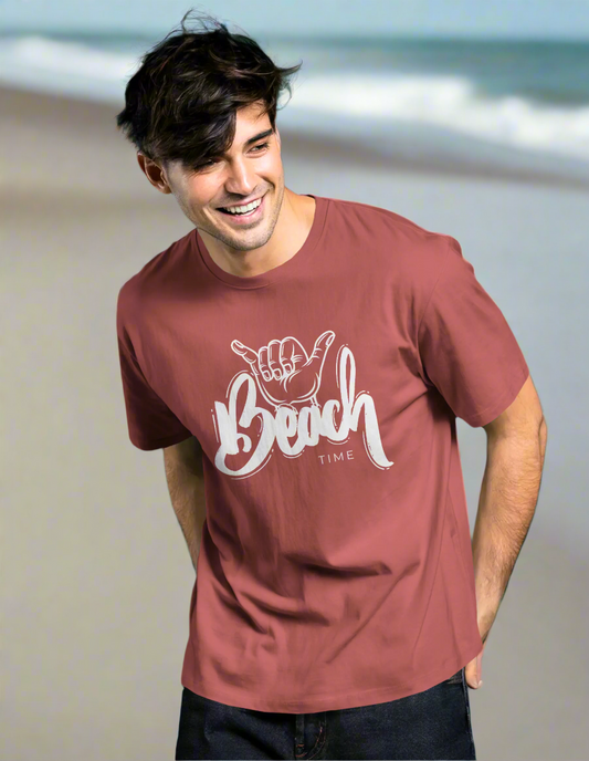 TEVAYAA Beach Men Classic Crew T-Shirt