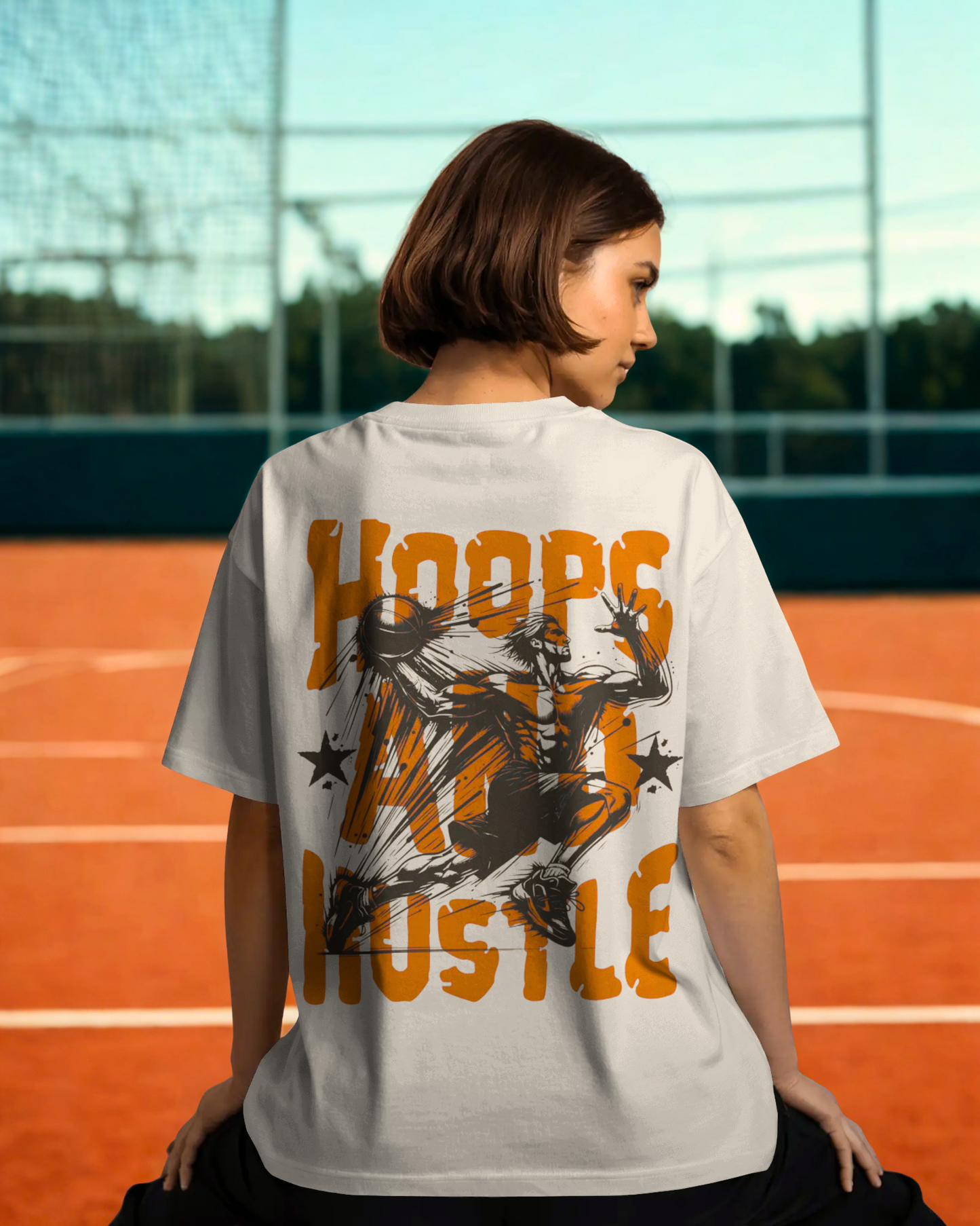 TEVAYAA Hoops & Hustle Unisex Oversized T-Shirt