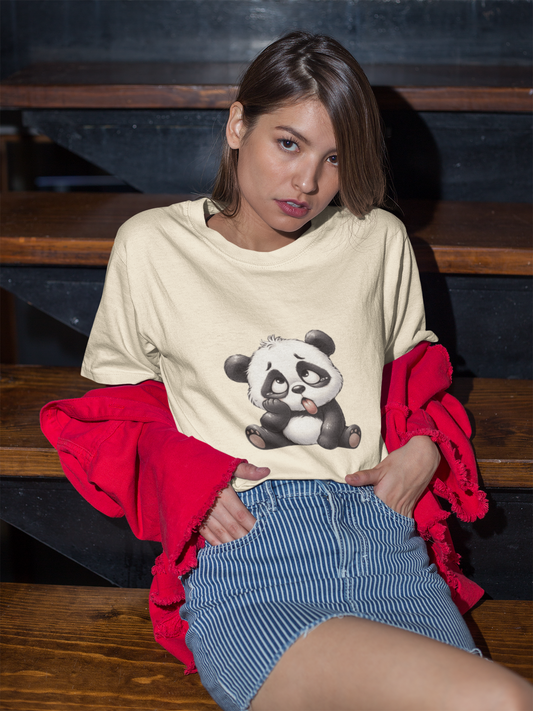 TEVAYAA Tired Panda Unisex Oversized Classic T-Shirt