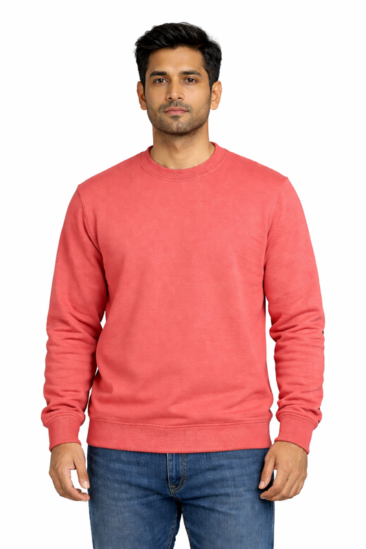 300 GSM Regular Fit Coral Everyday Sweatshirt