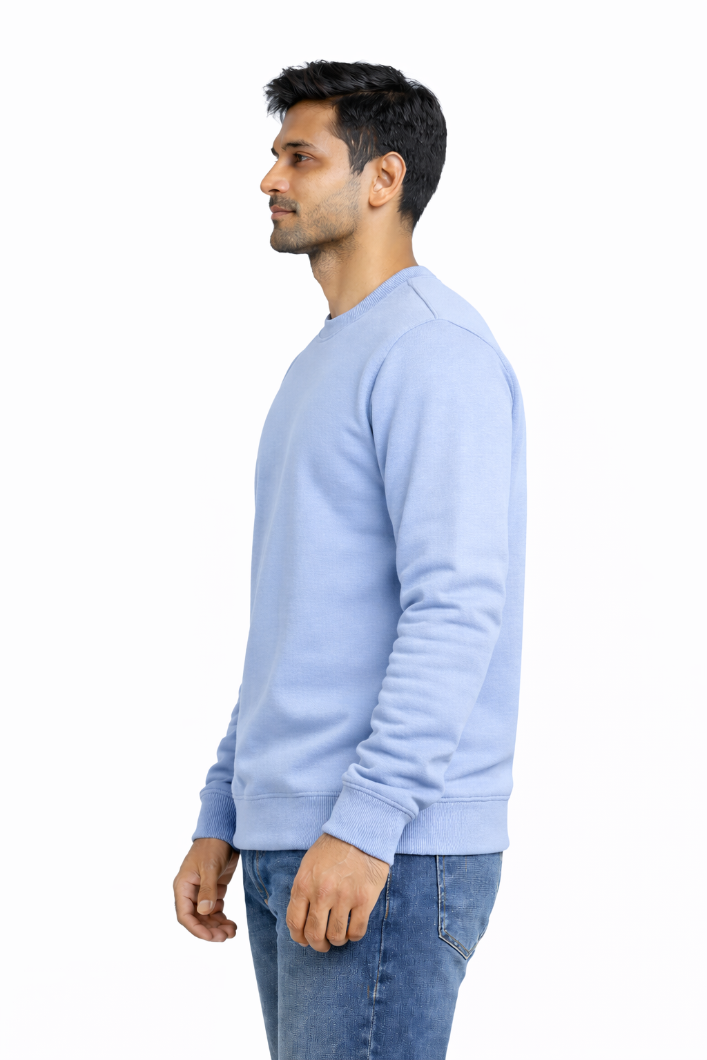 300 GSM Regular Fit Baby Blue Everyday Sweatshirt
