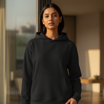 Tevayaa Black Female Classic Hoodies – 300 GSM