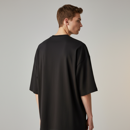 Tevayaa Terry Cotton Solid Unisex Oversized T-shirt Male