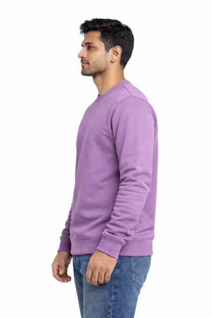300 GSM Regular Fit Lavender Everyday Sweatshirt
