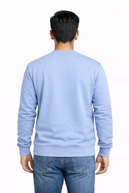 300 GSM Regular Fit Baby Blue Everyday Sweatshirt