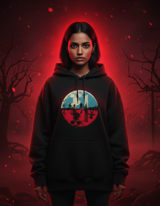 TEVAYAA “Upside Down Moon” Female Oversized Hoodie