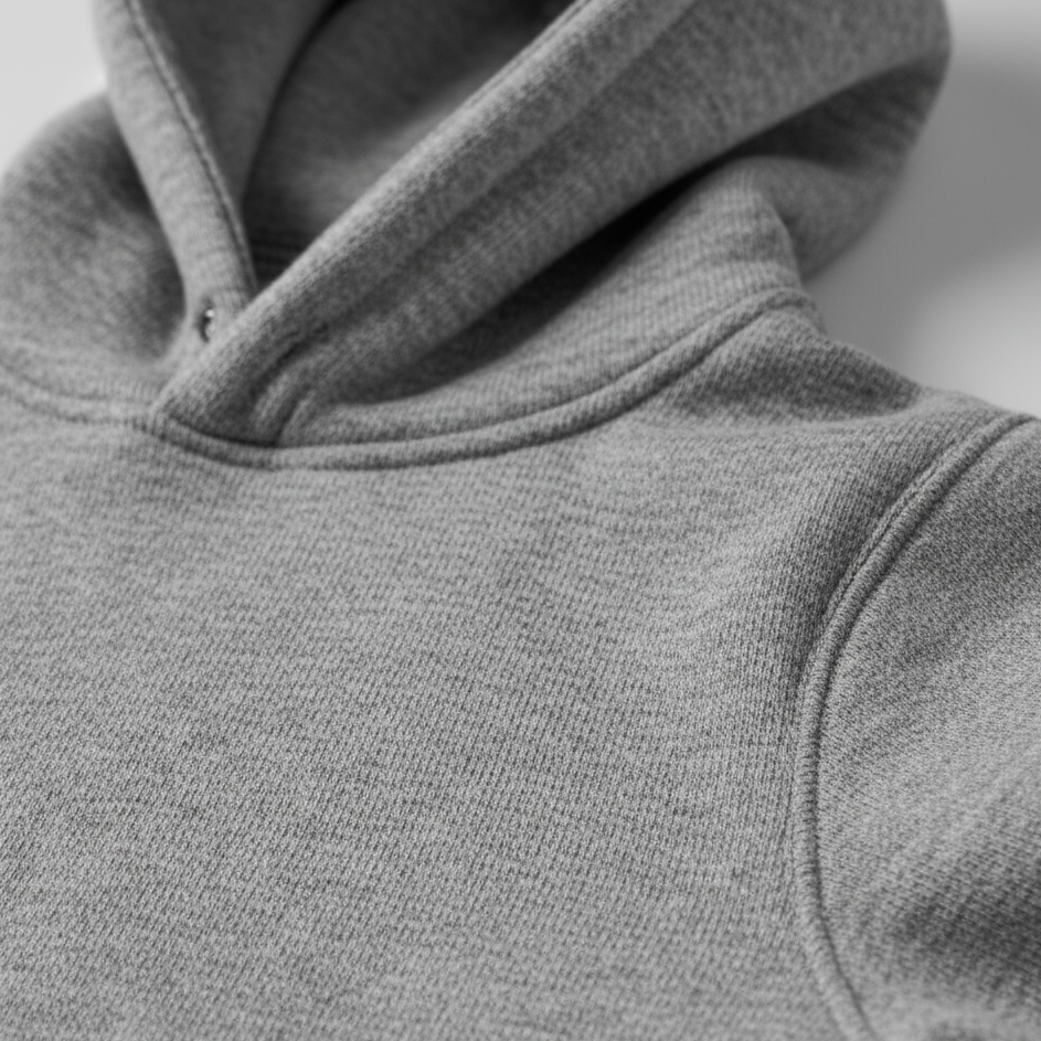 Tevayaa Grey Melange Classic Hoodies – 300 GSM