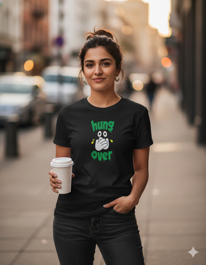 Tevayaa “Hungover” Black T-Shirt Female