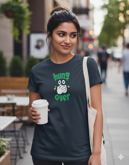 Tevayaa “Hungover” Navy Blue T-Shirt Female