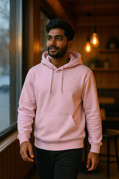 Tevayaa Light Baby Pink Classic Hoodies – 300 GSM
