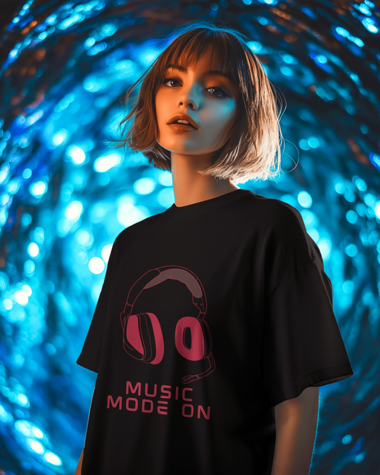 TEVAYAA Music Mode Unisex Oversized Classic T-Shirt