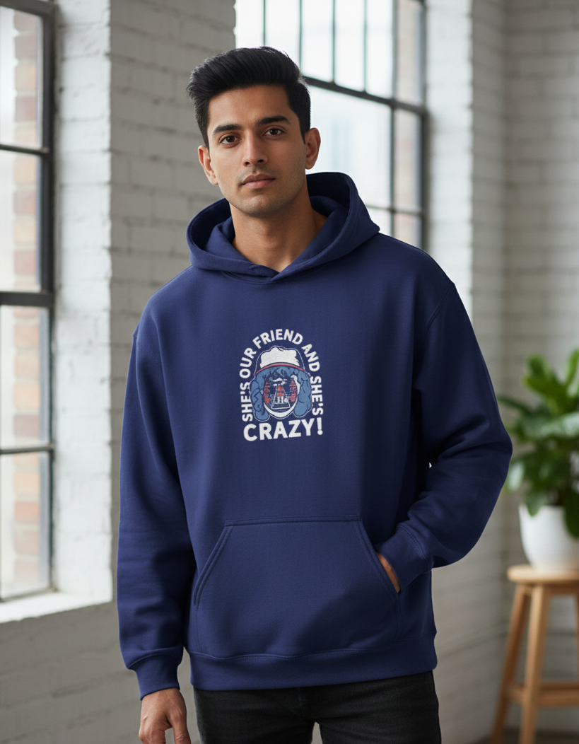 Tevayaa Crazy Things Royal Blue Male Classic Hoodie