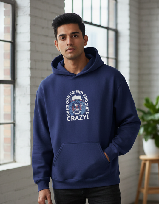 Tevayaa Crazy Things Royal Blue Male Classic Hoodie