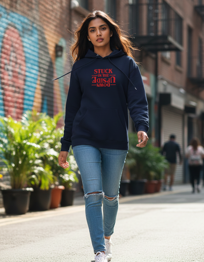 Tevayaa Heavyweight Graphic Hoodie Navy Blue - Female – “Upside Vibes”