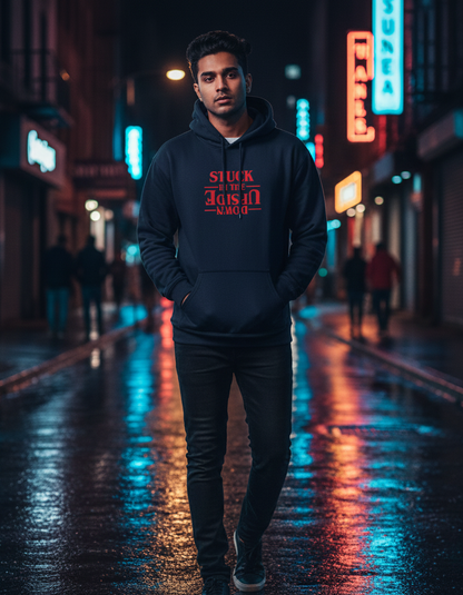 Tevayaa Heavyweight Graphic Hoodie Navy Blue - Men – “Upside Vibes”