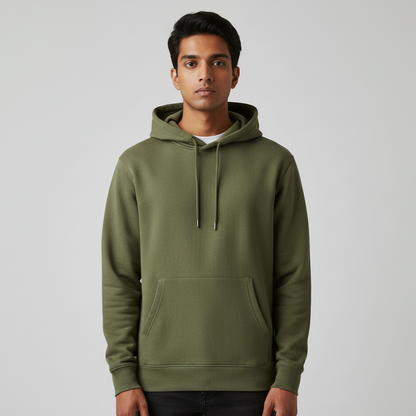 Tevayaa Olive Green Classic Hoodies – 300 GSM