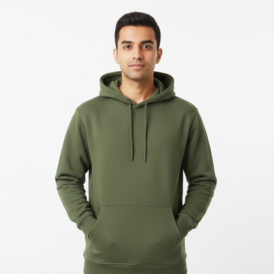 Tevayaa Olive Green Classic Hoodies – 300 GSM