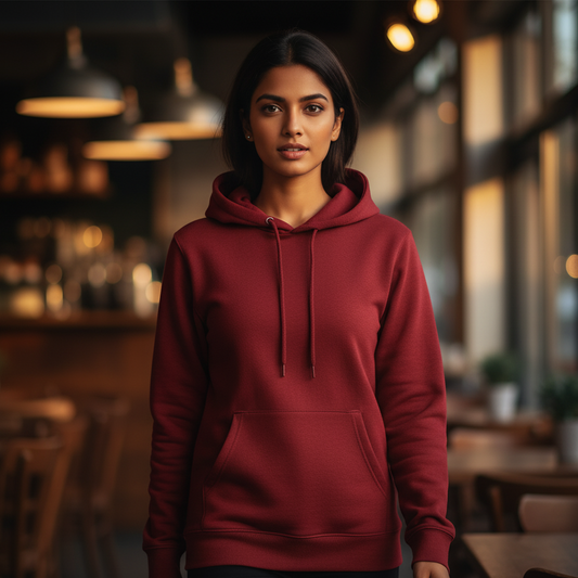 Tevayaa Red Female Classic Hoodies – 300 GSM