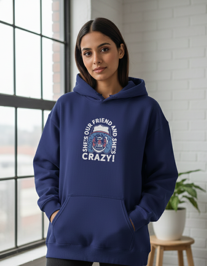 Tevayaa Crazy Things Royal Blue Female Classic Hoodie