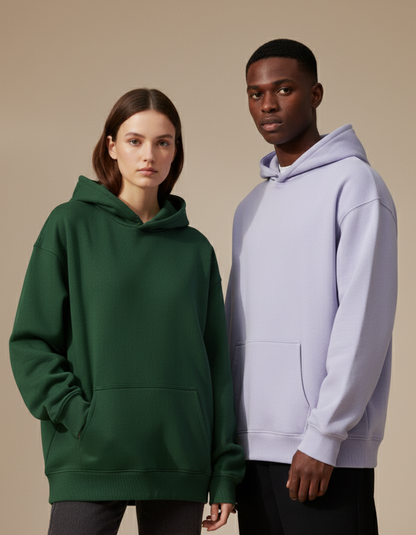 TEVAYAA Unisex Oversized Solid Hoodie