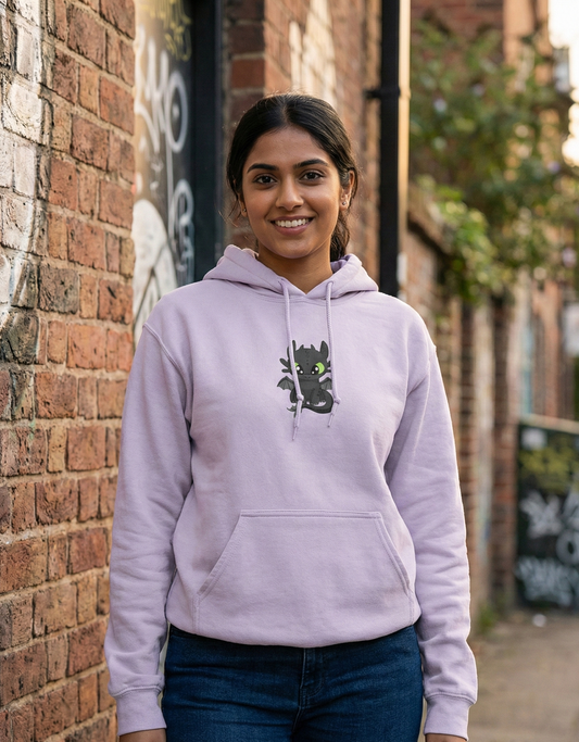 Tevayaa Toothless Graphic Lavender Classic Hoodie 300 GSM