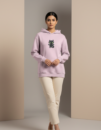 Tevayaa Toothless Graphic Light Baby Pink Classic Hoodie 300 GSM