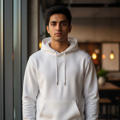Tevayaa White Classic Hoodies – 300 GSM