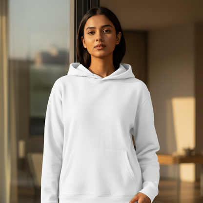 Tevayaa White Female Classic Hoodies – 300 GSM