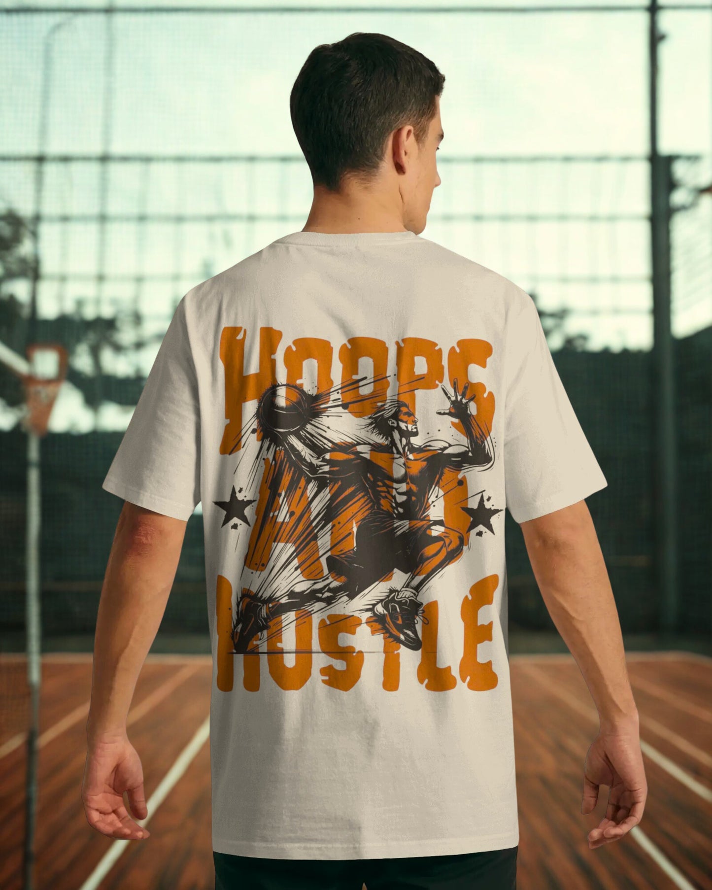 TEVAYAA Hoops & Hustle Unisex Oversized T-Shirt