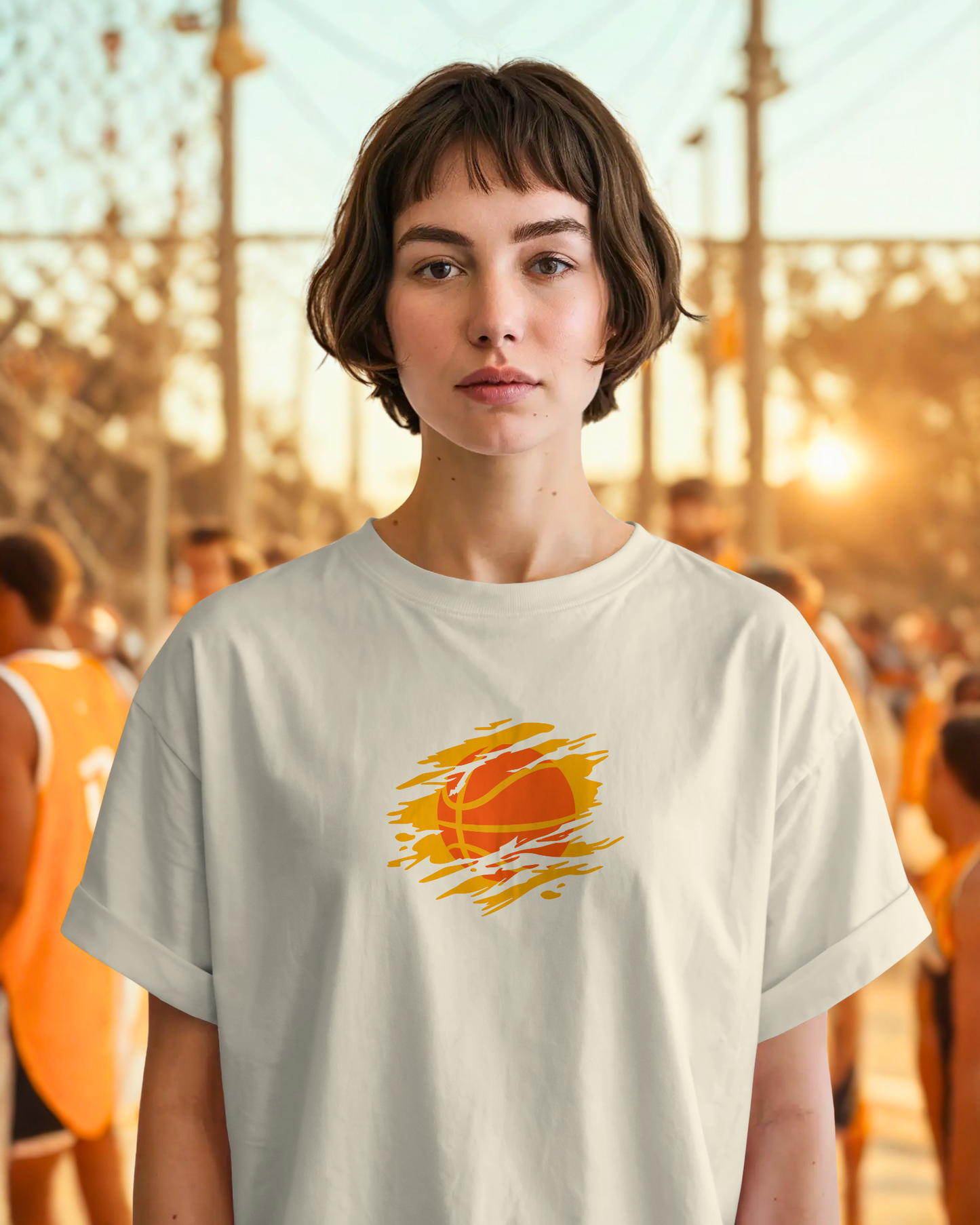 TEVAYAA Hoops & Hustle Unisex Oversized T-Shirt