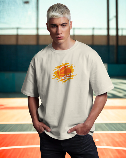 TEVAYAA Hoops & Hustle Unisex Oversized T-Shirt